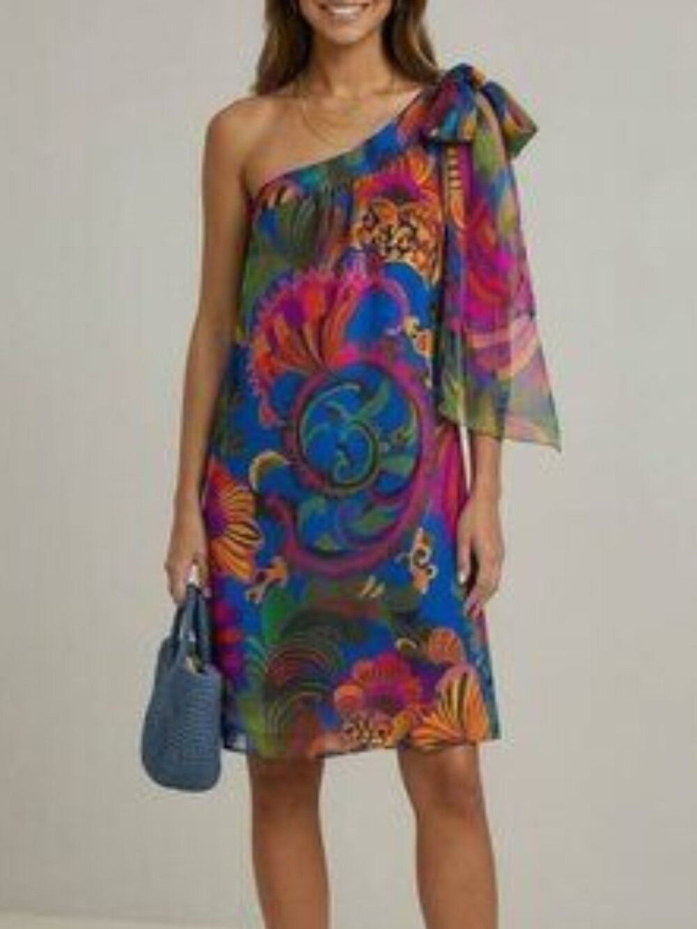 Banana Republic X Trina Turk Coachella Silk One Shoulder Dress. 4